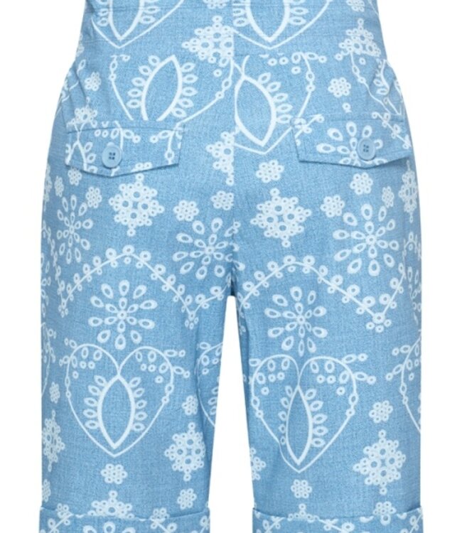 MI PIACE Travel Short Print Denim Embroidery 2423 Bleached