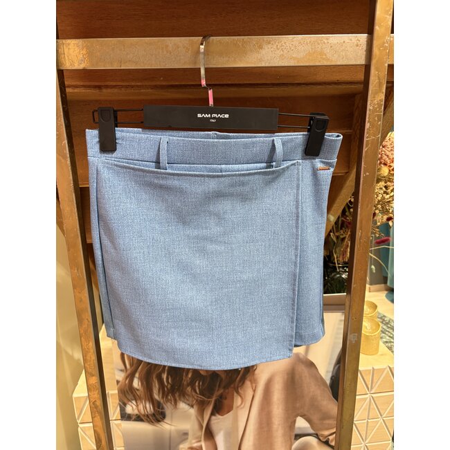 MI PIACE Travel Short Rok Uni Denim 2626 Bleached