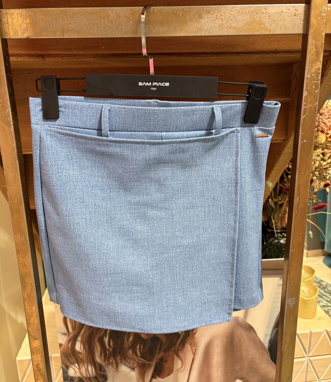 MI PIACE Travel Short Rok Uni Denim 2626 Bleached