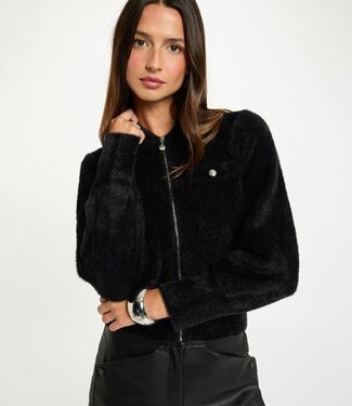 Morgan Vest met lange mouwen en reverskraag 232-Mdomi Black