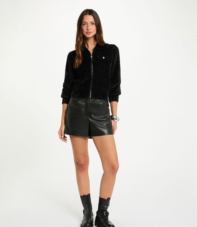 Morgan Vest met lange mouwen en reverskraag 232-Mdomi Black