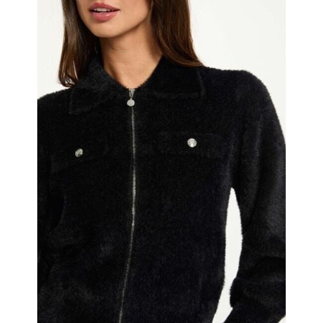 Morgan Vest met lange mouwen en reverskraag 232-Mdomi Black