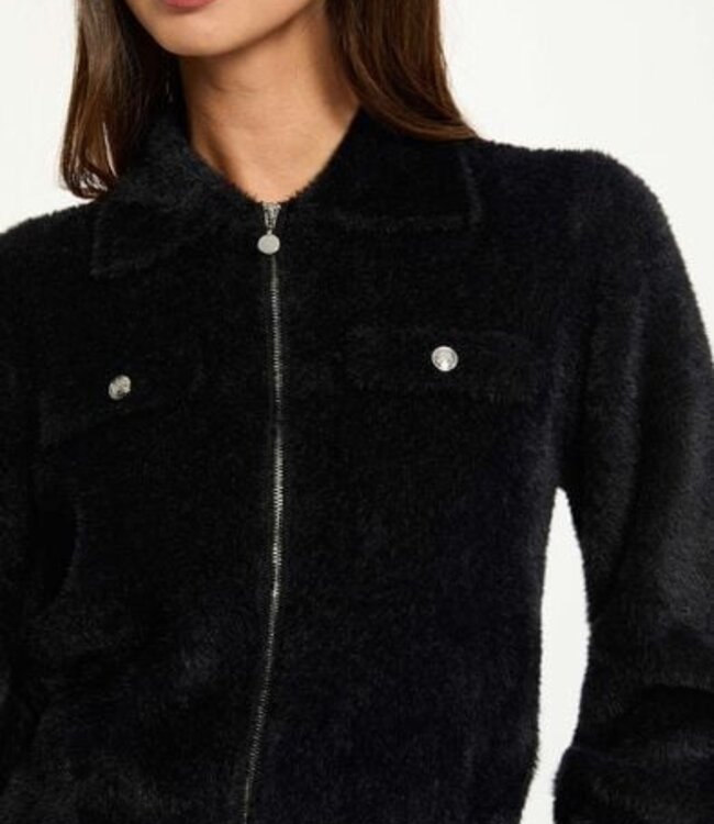 Morgan Vest met lange mouwen en reverskraag 232-Mdomi Black