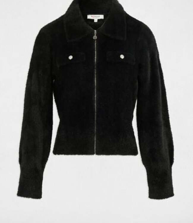 Morgan Vest met lange mouwen en reverskraag 232-Mdomi Black