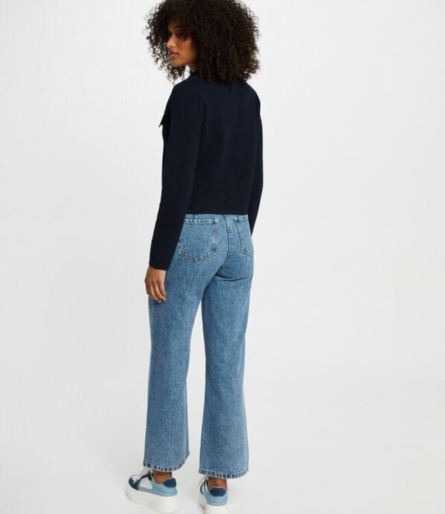 Morgan Long-sleeved Cardigan 252-Mimdie Navy Blue