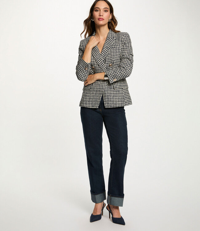 Morgan Rechte Blazer Met Reverskraag 252-Vjean Meerkleurig