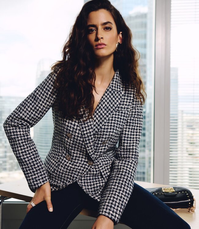 Morgan Rechte Blazer Met Reverskraag 252-Vjean Meerkleurig