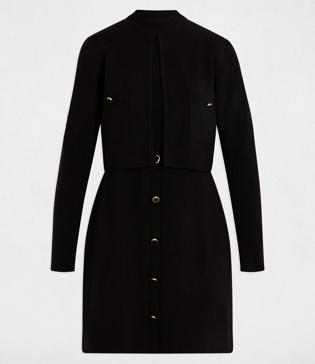 Morgan Korte 2-in-1 jurk 252-Rmcassy Zwart