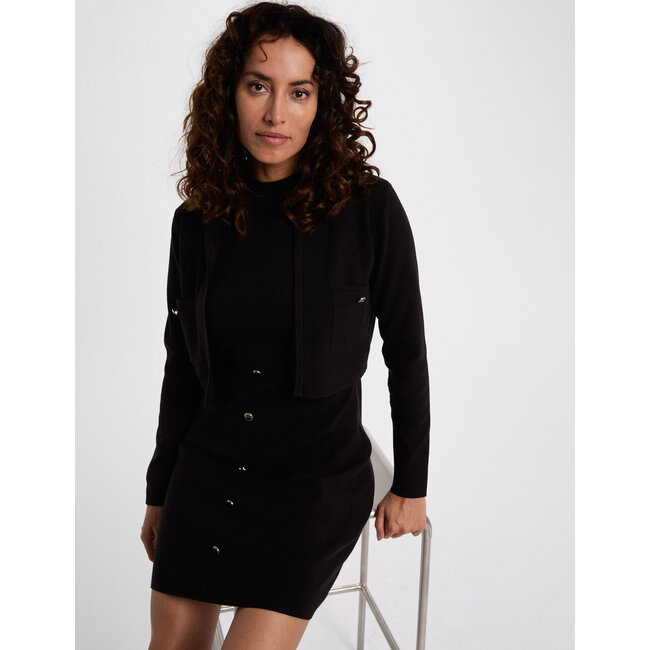 Morgan Korte 2-in-1 jurk 252-Rmcassy Zwart