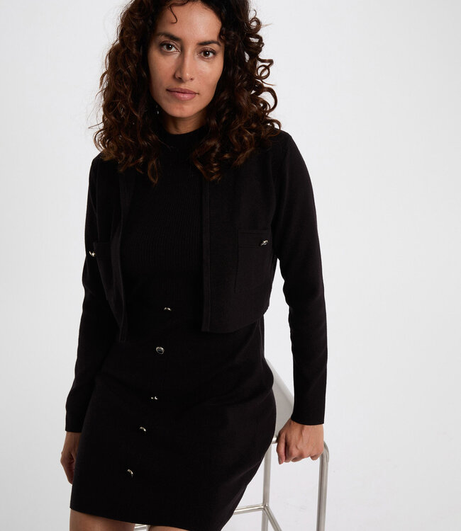 Morgan Korte 2-in-1 jurk 252-Rmcassy Zwart