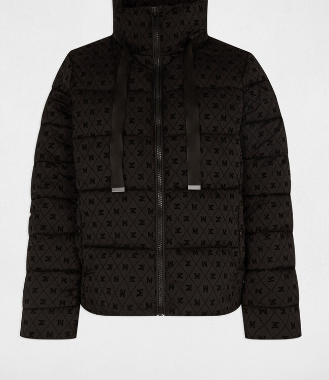 Morgan Korte Donsjas met Opstaande Kraag  252-Gabel Zwart