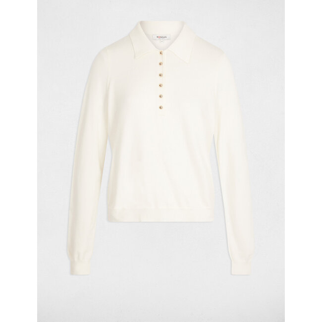 Morgan Jumper Polo Collar 252-Mpoli Ivoor