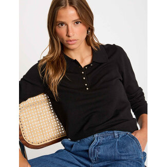 Morgan Jumper Polo Collar 252-Mpoli Black