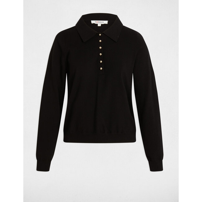 Morgan Jumper Polo Collar 252-Mpoli Black