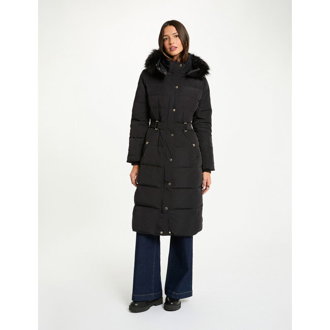 Morgan Long Padded Jacket With Hood Black