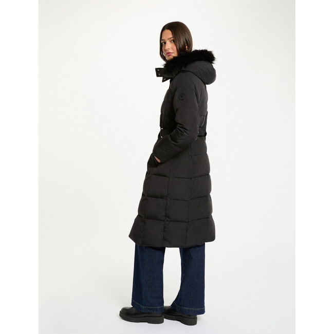 Morgan Long Padded Jacket With Hood Black