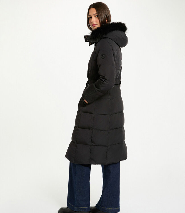 Morgan Long Padded Jacket With Hood Black