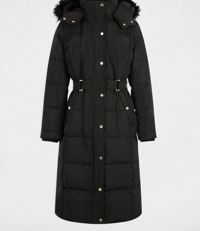 Morgan Long Padded Jacket With Hood Black