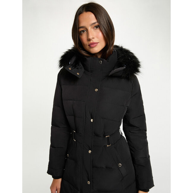 Morgan Long Padded Jacket With Hood Black