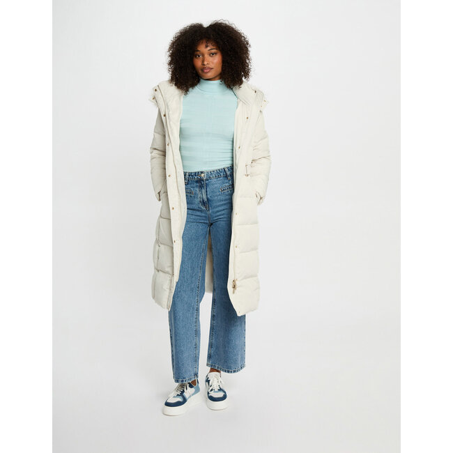 Morgan Long Padded Jacket With Hood Ivory