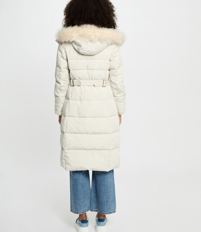 Morgan Long Padded Jacket With Hood Ivory