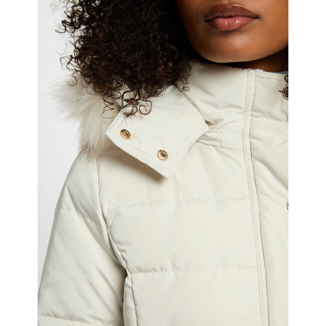Morgan Long Padded Jacket With Hood Ivory