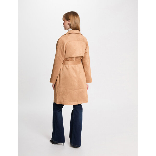 Morgan Long Suede Trenchcoat  242-Gsuede Light Brown