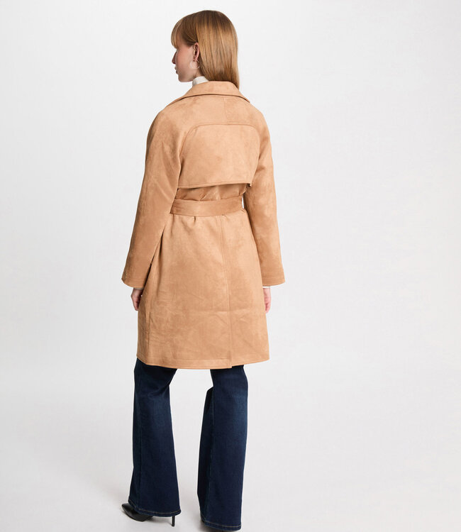Morgan Long Suede Trenchcoat  242-Gsuede Light Brown