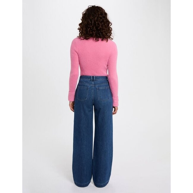 Morgan Trui met lange mouwen en V-hals 212-Moove Rose