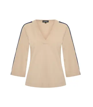 MI PIACE Travel Top V-Hals Tape 2666 Latte