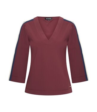 MI PIACE Travel Top V-hals Tape 2666 Burgundy