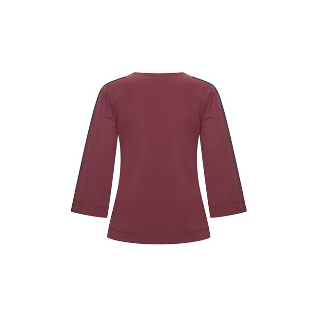 MI PIACE Travel Top V-hals Tape 2666 Burgundy
