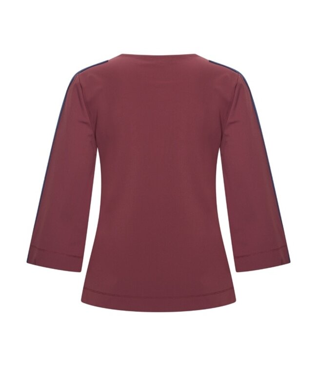 MI PIACE Travel Top V-hals Tape 2666 Burgundy