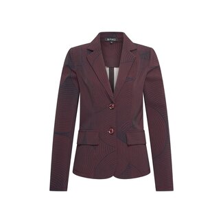 MI PIACE Travel Blazer Circle Print 2015 Burgundy
