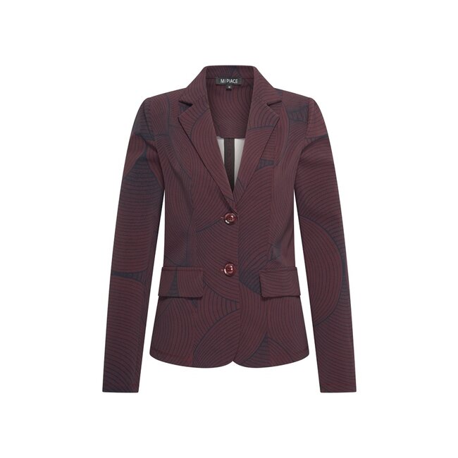 MI PIACE Travel Blazer Circle Print 2015 Burgundy