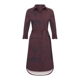 MI PIACE Travel Jurk Circle Print 2092 Burgundy