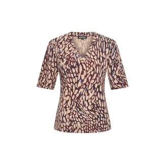 MI PIACE Travel T-shirt Abstracte Print 2271  Burgundy Late