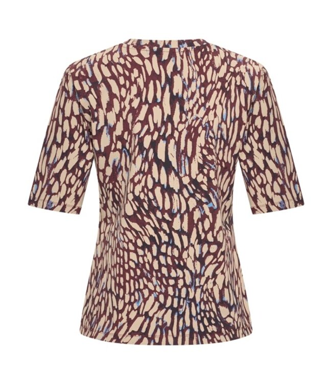 MI PIACE Travel T-shirt Abstracte Print 2271  Burgundy Late