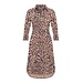 MI PIACE Travel Jurk Print Abstracte 2092 Burgundy Latte