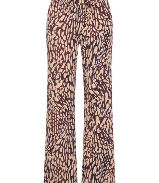 MI PIACE Travel Broek Abstracte Print 2089 Burgundy Latte