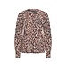 MI PIACE Travel Top  V-Neck Abstracte Print 2651 Burgundy Latte