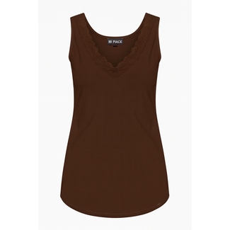 MI PIACE Travel Top Met Kant 2129 Espresso