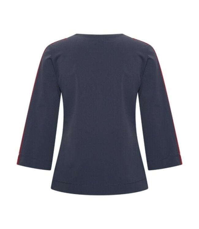 MI PIACE Travel Top V-hals Tape 2666 Dark Blue