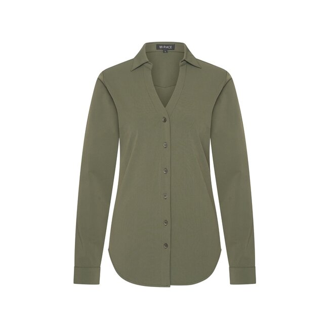 MI PIACE Travel Blouse V-hals Uni MP202509 Deep Depth
