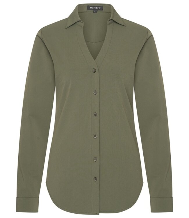 MI PIACE Travel Blouse V-hals Uni MP202509 Deep Depth