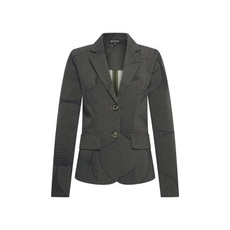 MI PIACE Travel Blazer Circle Print MP202015 Deep Depth Black