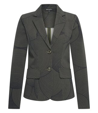 MI PIACE Travel Blazer Circle Print MP202015 Deep Depth Black