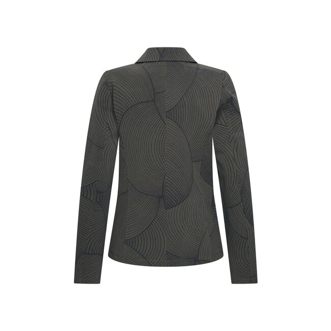 MI PIACE Travel Blazer Circle Print MP202015 Deep Depth Black