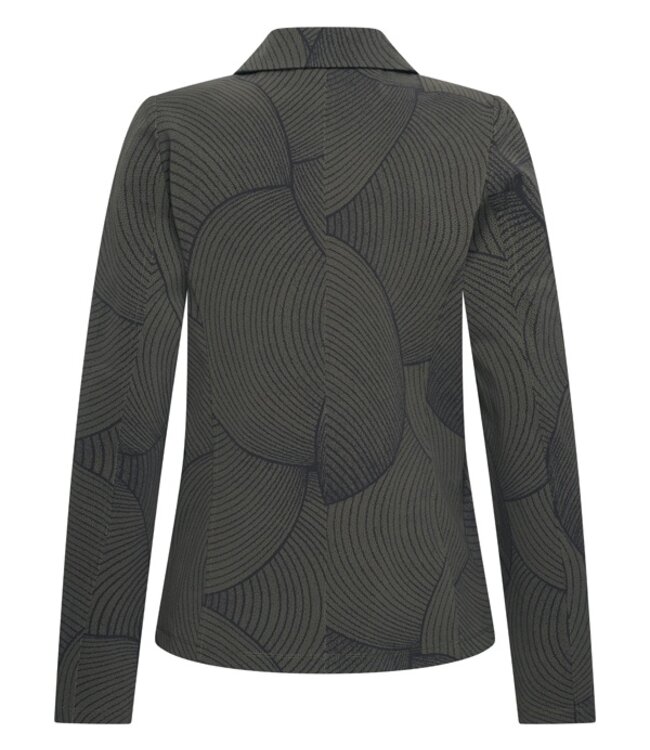 MI PIACE Travel Blazer Circle Print MP202015 Deep Depth Black