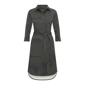 MI PIACE Travel Jurk Circle Print 2092 Deep Depth Black